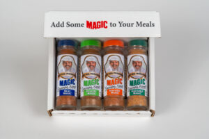 a box of a 4 pack of magic seasoning blend