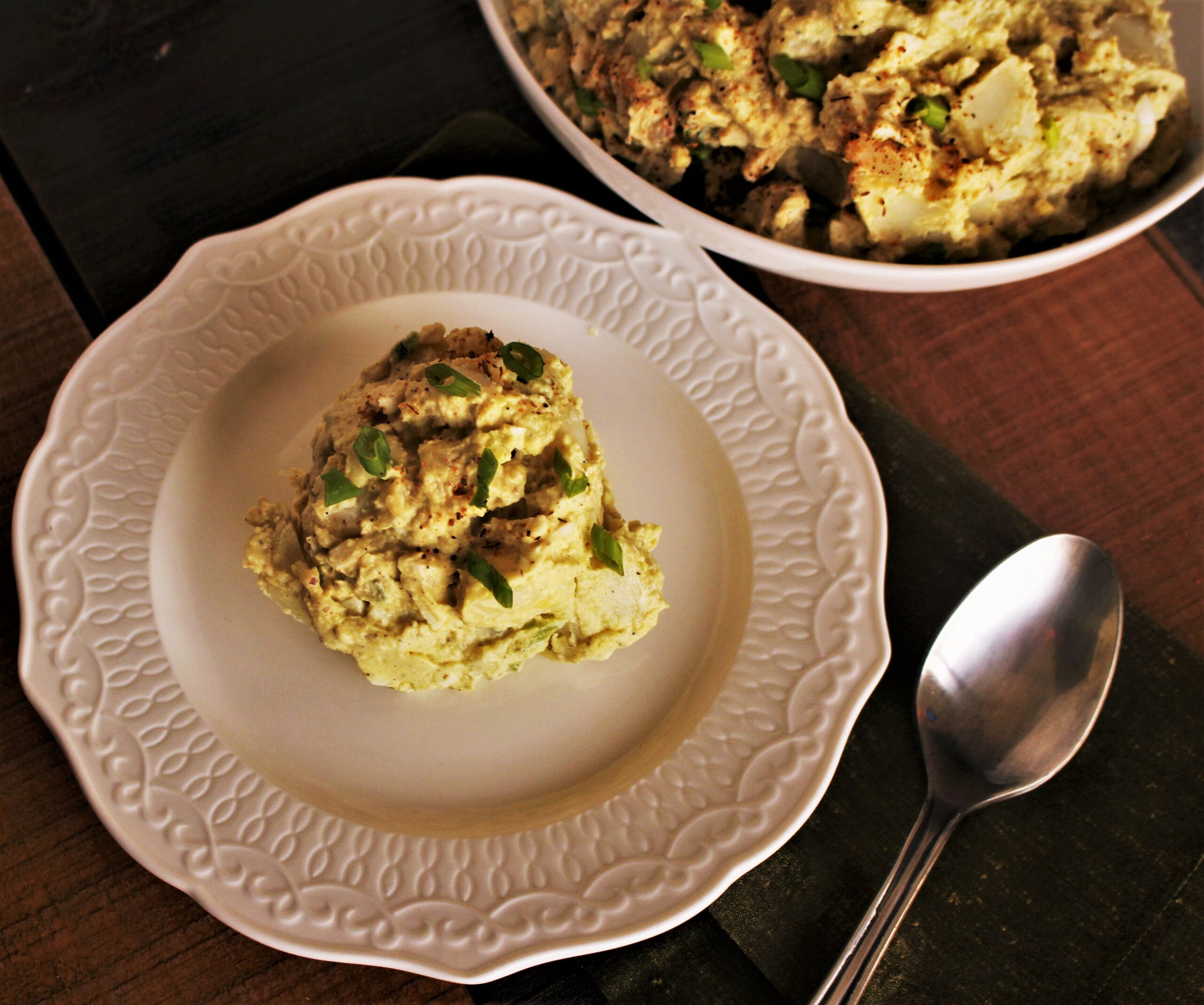 Potato Salad with Green Onion Salad Dressing