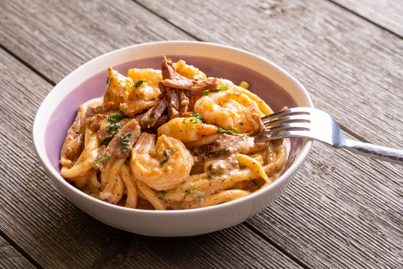 Crawfish or Shrimp & Tasso in Cream on Pasta