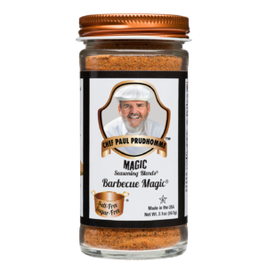 the front of a container of barbeque magic magic seasoning blend