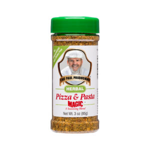 Front View of Chef Paul's Seasoning Blend - Pizza & Pasta Magic - 3oz