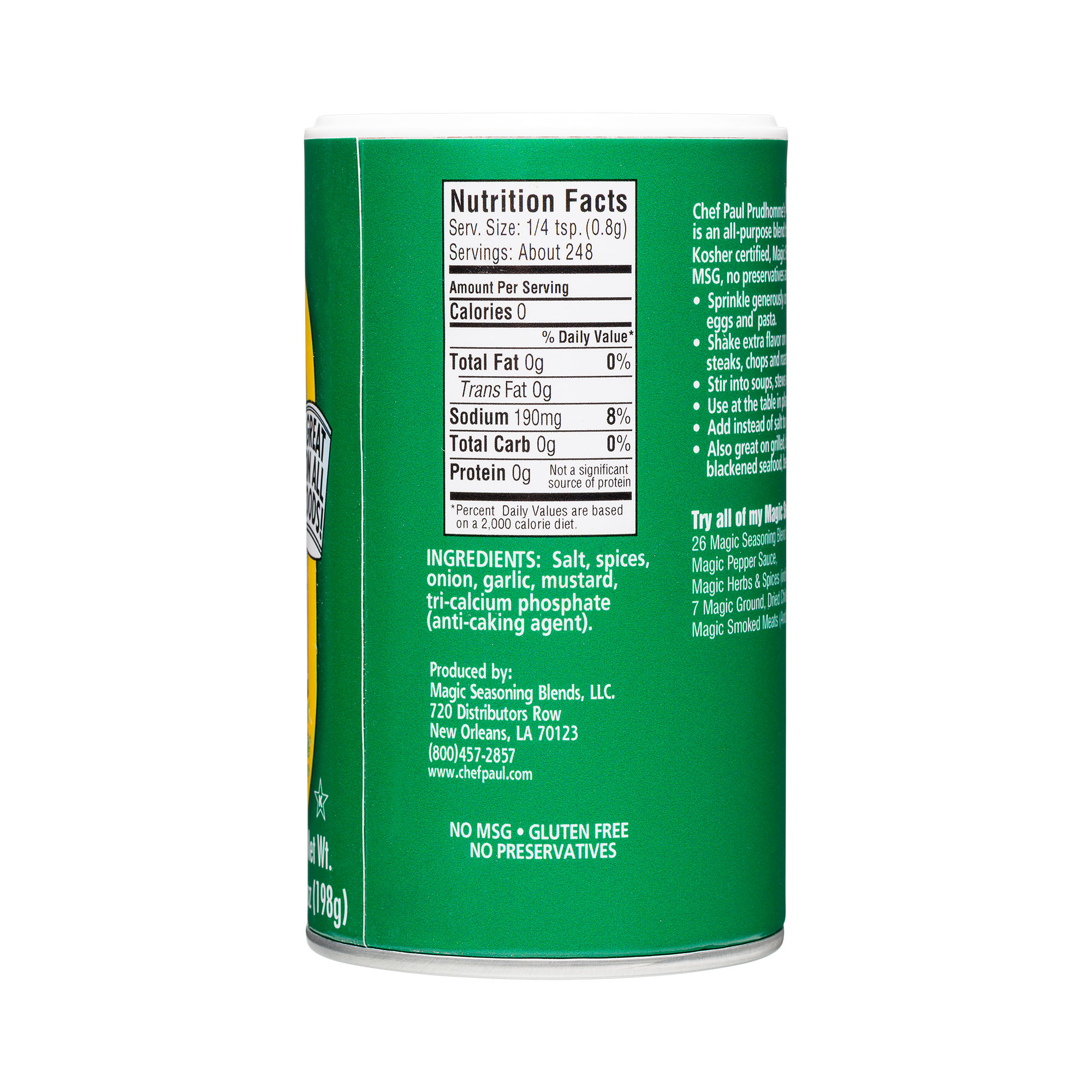 Chef Paul Magic Seasoning Salt | All-Purpose Seasoned Salt For Meat & Vegetables