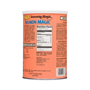 Back View of Chef Paul's Seasoning Blend - Salmon Magic - 24oz