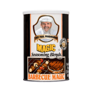 the front of a container of barbeque magic seasoning blend