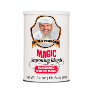 the front of a container of salmon magic seasoning blend