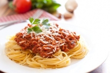 a plate of hearty spaghetti with meat sauce cooked with salt free sugar free magic