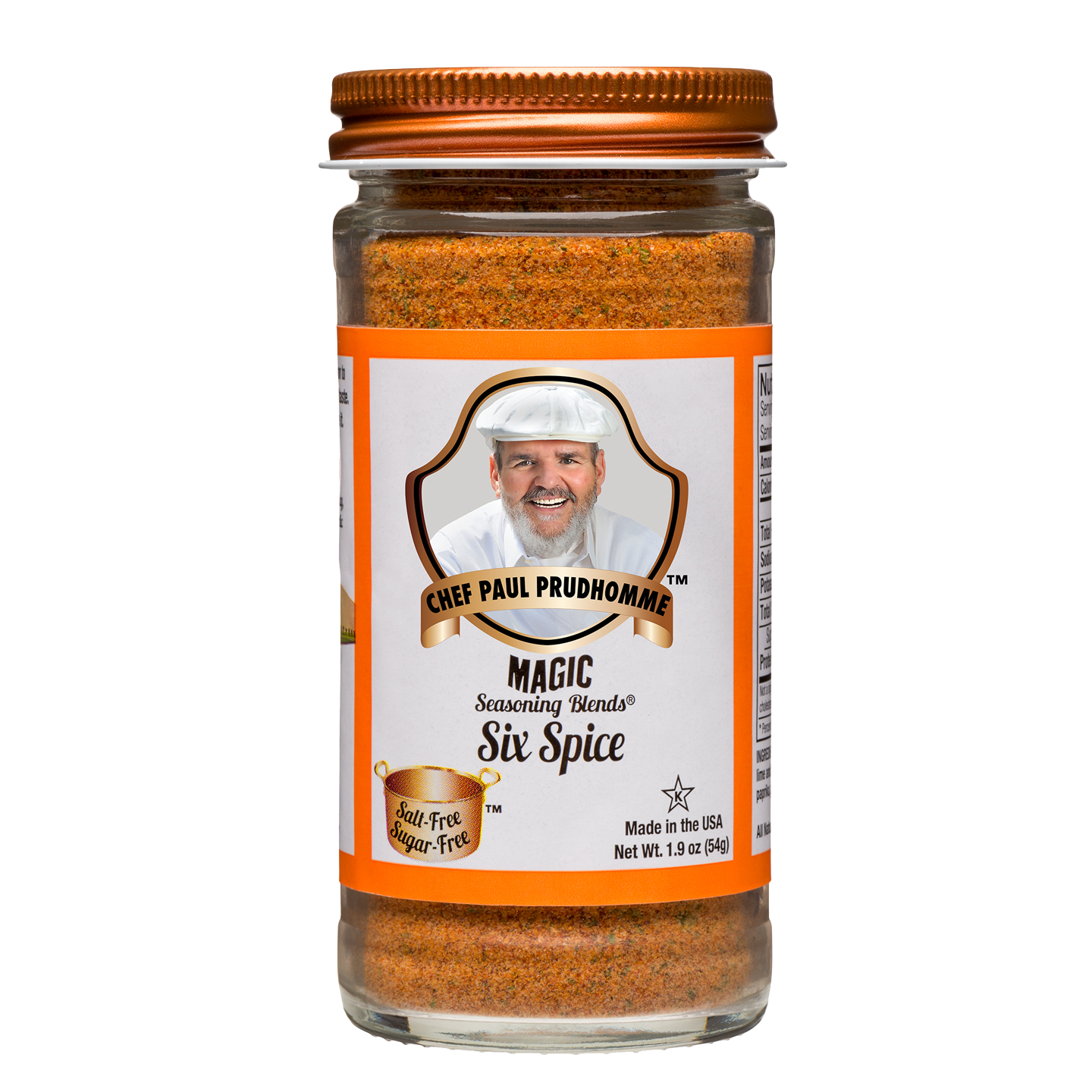 Salt-Free Sugar-Free: Six Spice 1.9 oz.