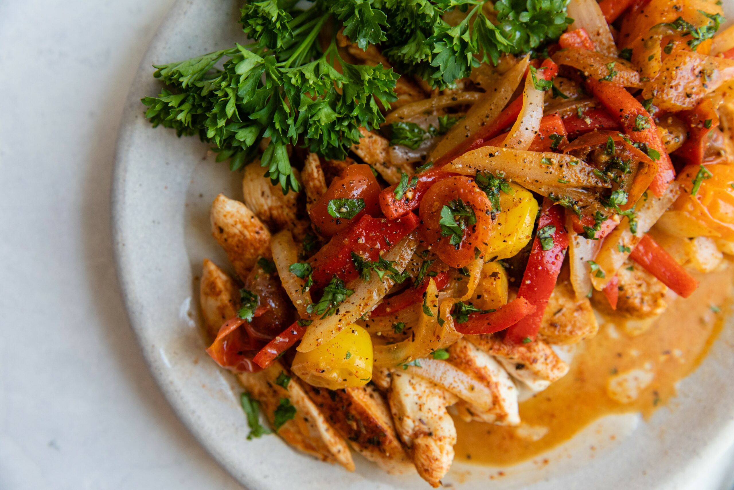 Bronzed Chicken with Fajita Butter Sauce