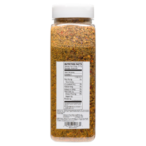 the nutrition label on a container of herbal pizza and pasta magic seasoning blend