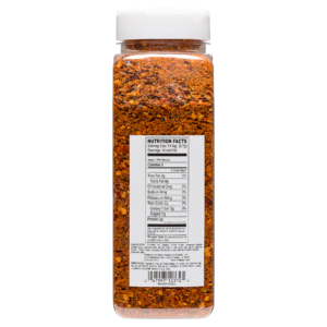 the nutrition label on a container of hot and sweet pizza and pasta magic seasoning blend