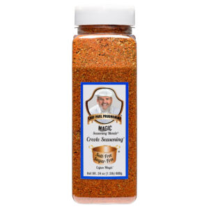 the front of a container of salt free sugar free creole seasoning magic seasoning blend