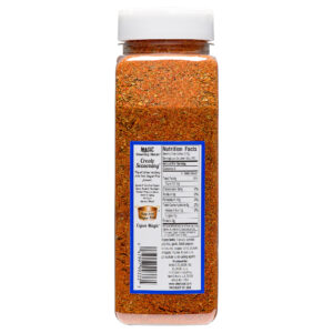 the nutrition label on a container of salt free sugar free creole magic seasoning blend