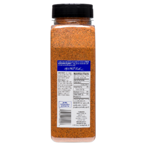 the nutrition label on a container of meat magic seasoning blend