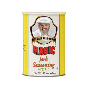 the front of a container of carribean jerk seasoning blend