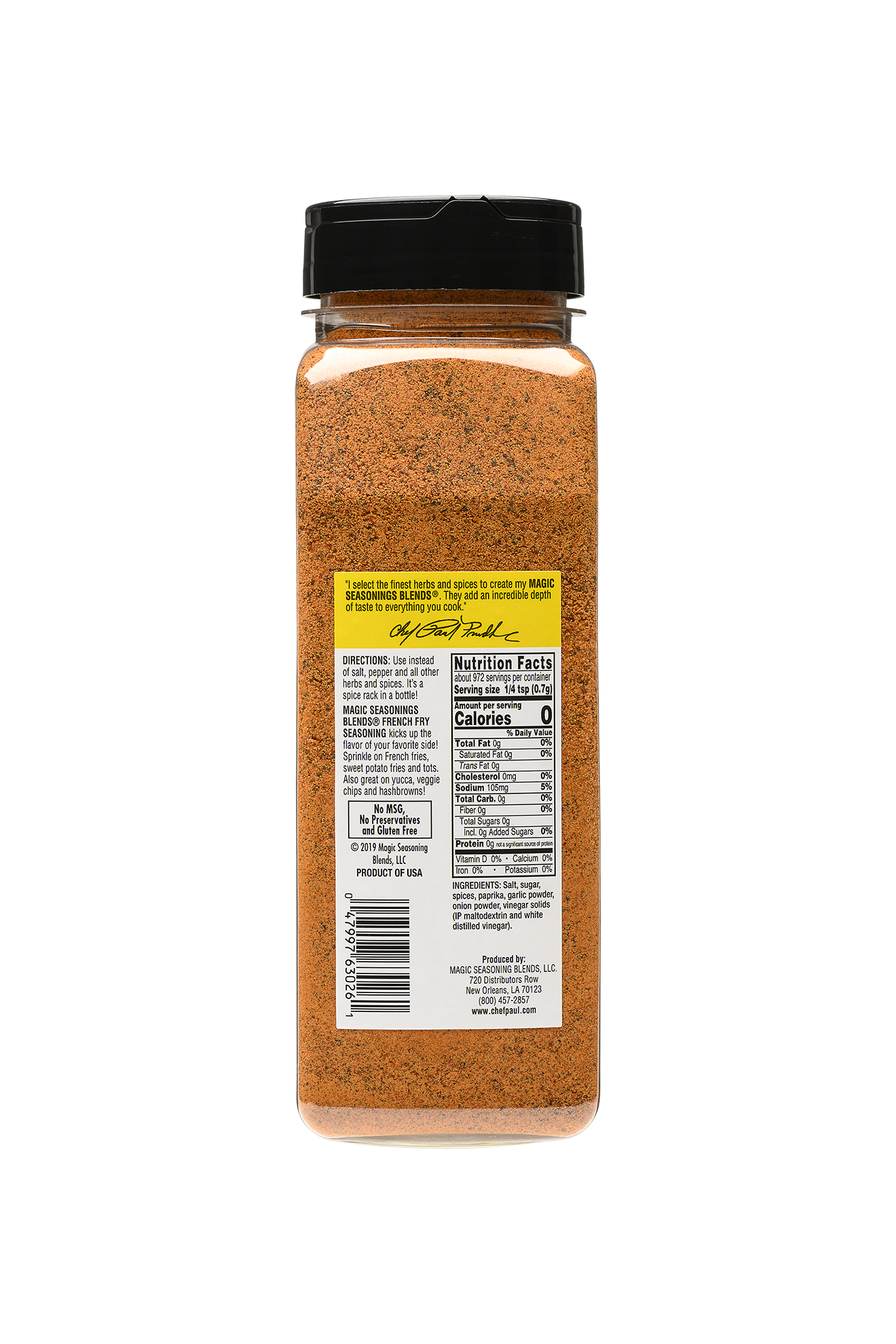 Magic French Fry Seasoning 24 oz. Shaker