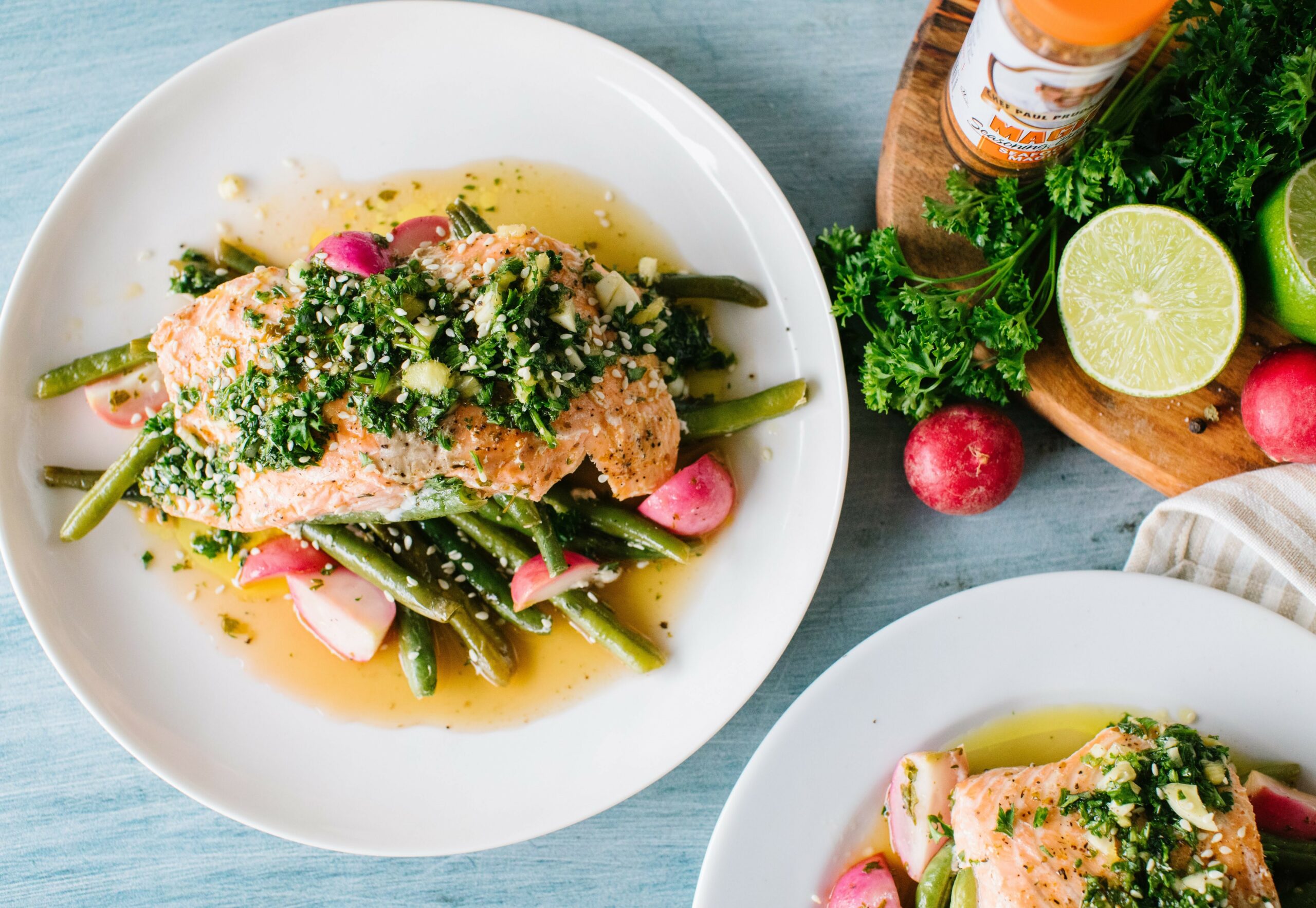 30-minute Asian-style Chimichurri Salmon Foil Packets