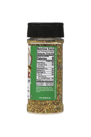 the nutrion label on a container of magic italian seasonings