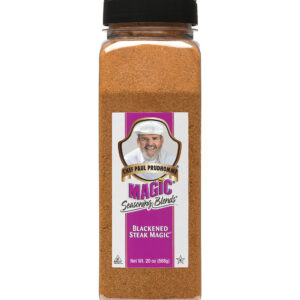 a container of blackend steak magic seasoning blend