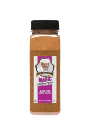 a container of blackend steak magic seasoning blend