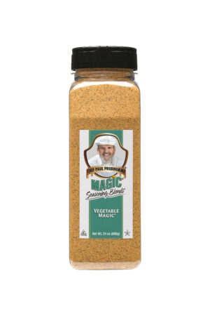a container of vegetable magic seasoning blend