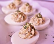 6 smoked salmon deviled eggs