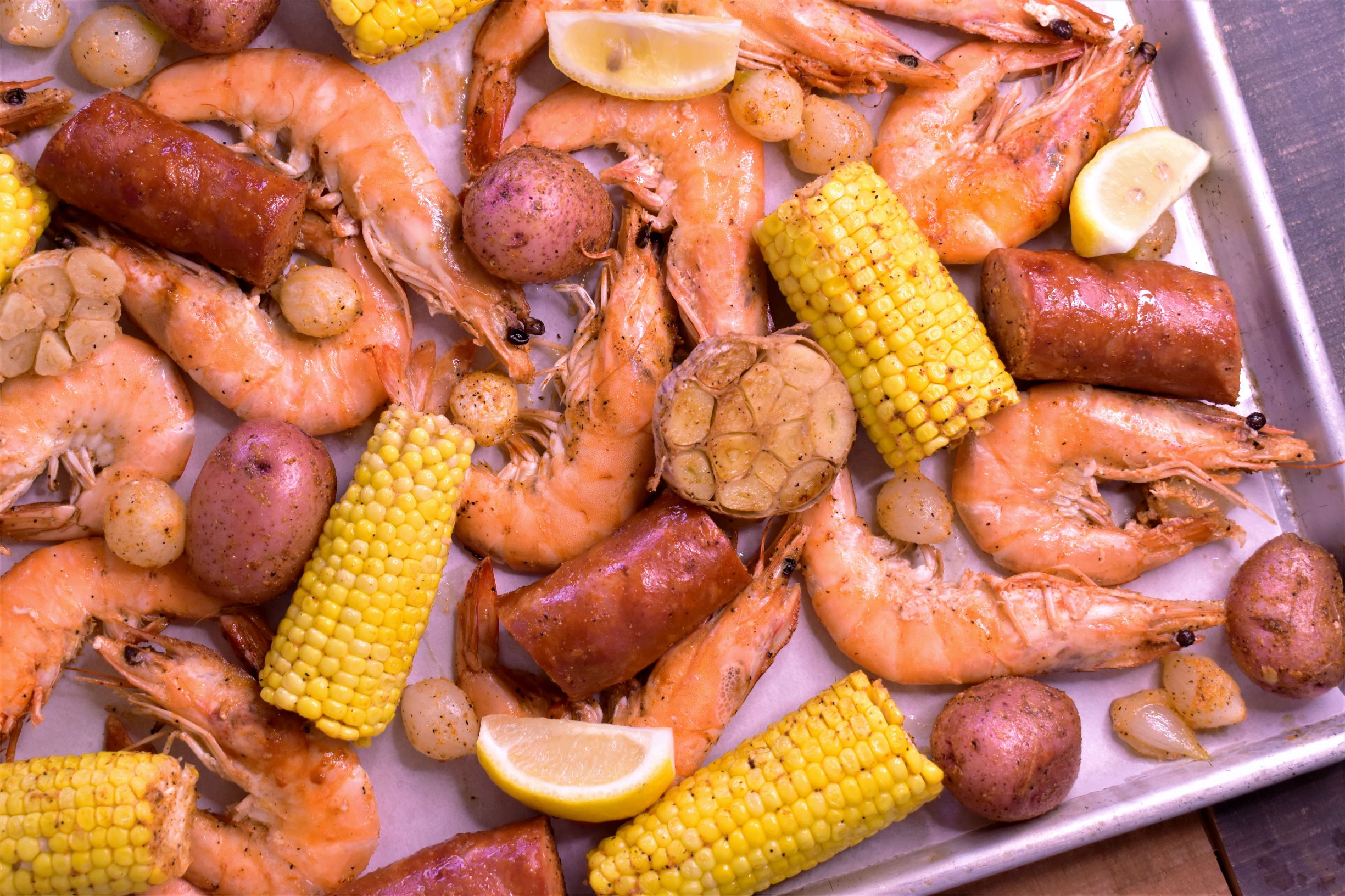 Sheet Pan Cajun Shrimp Boil