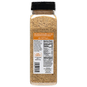 a container of honey barbecue seasoning blend rear panel