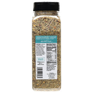 a container of little italy seasoning blend rear panel