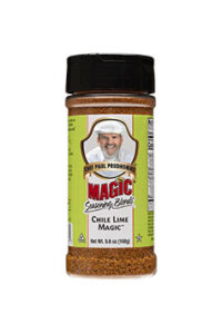 a container of Chile Lime Magic bottle