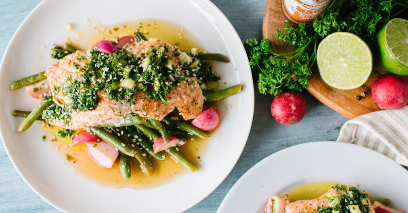 salmon in aluminum foil