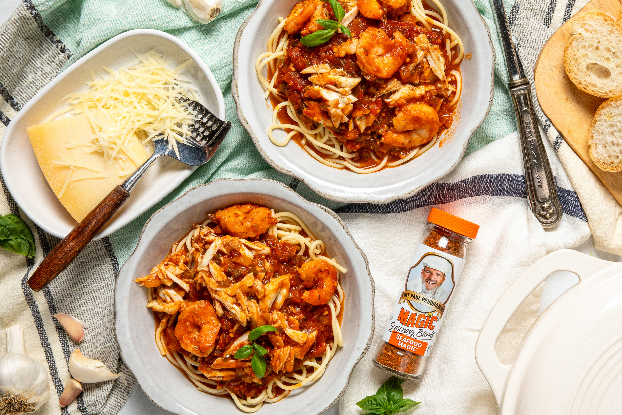 Cajun Shrimp and Crabmeat Spaghetti