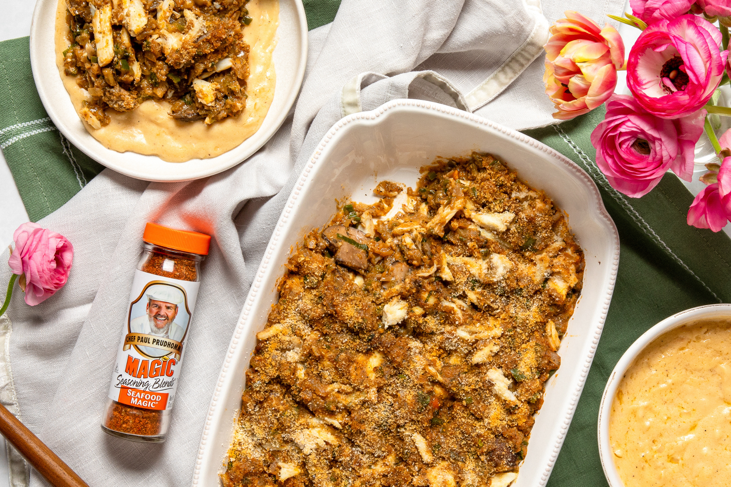 Eggplant and Crabmeat Casserole with Cheese Sauce