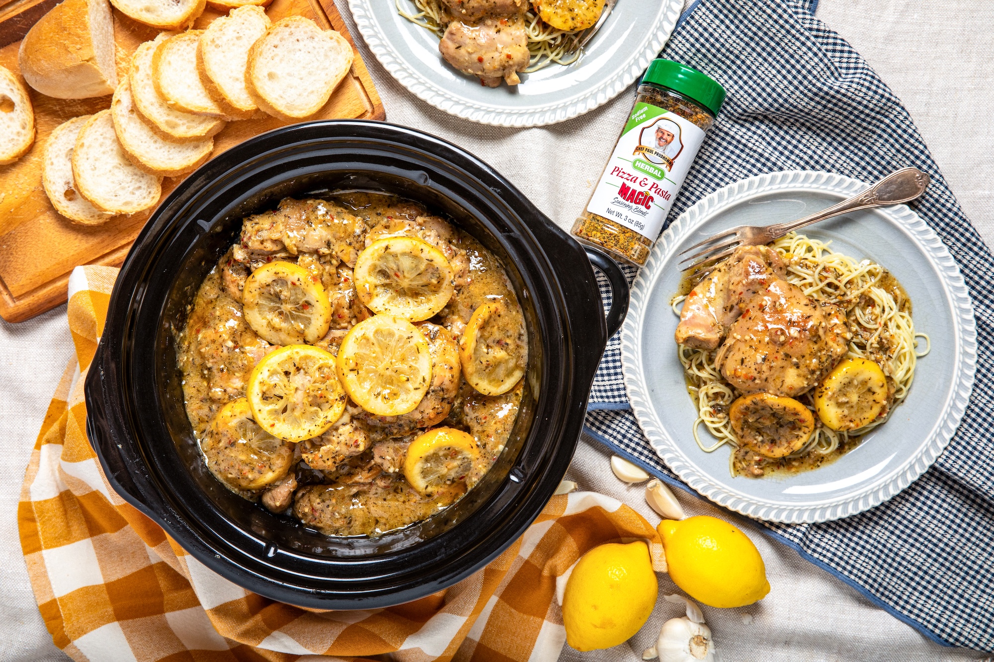 Slow Cooker Lemon Garlic Butter Chicken